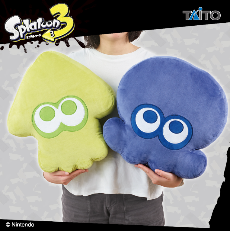 2026/8/8入荷】スプラトゥーン 特大サイズぬいぐるみ イカ＆タコ